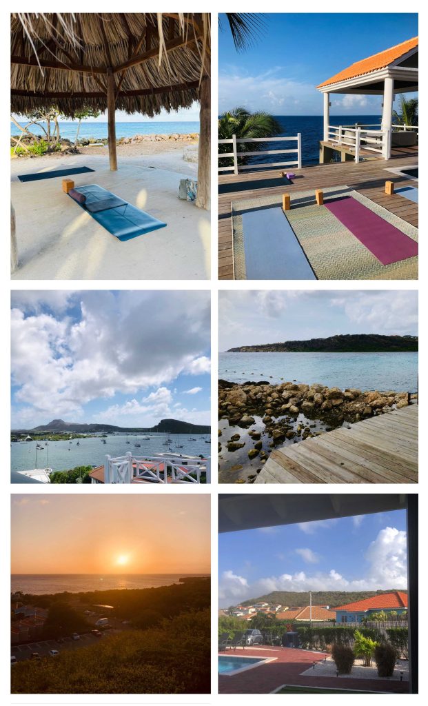 Snapshots from private yoga sessions around Curaçao